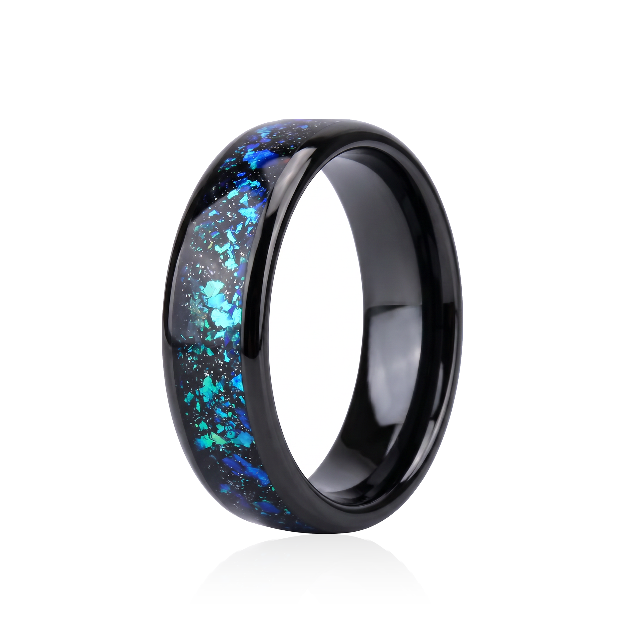 Cosmic Aurora Inlay Ring