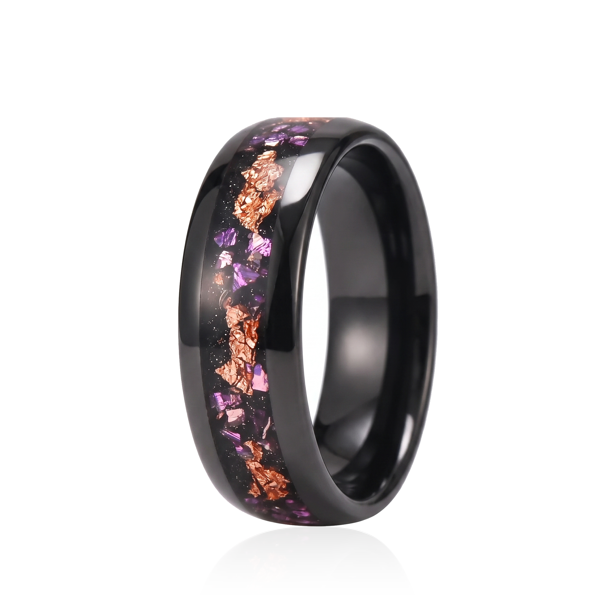 Ember Amethyst Inlay Ring