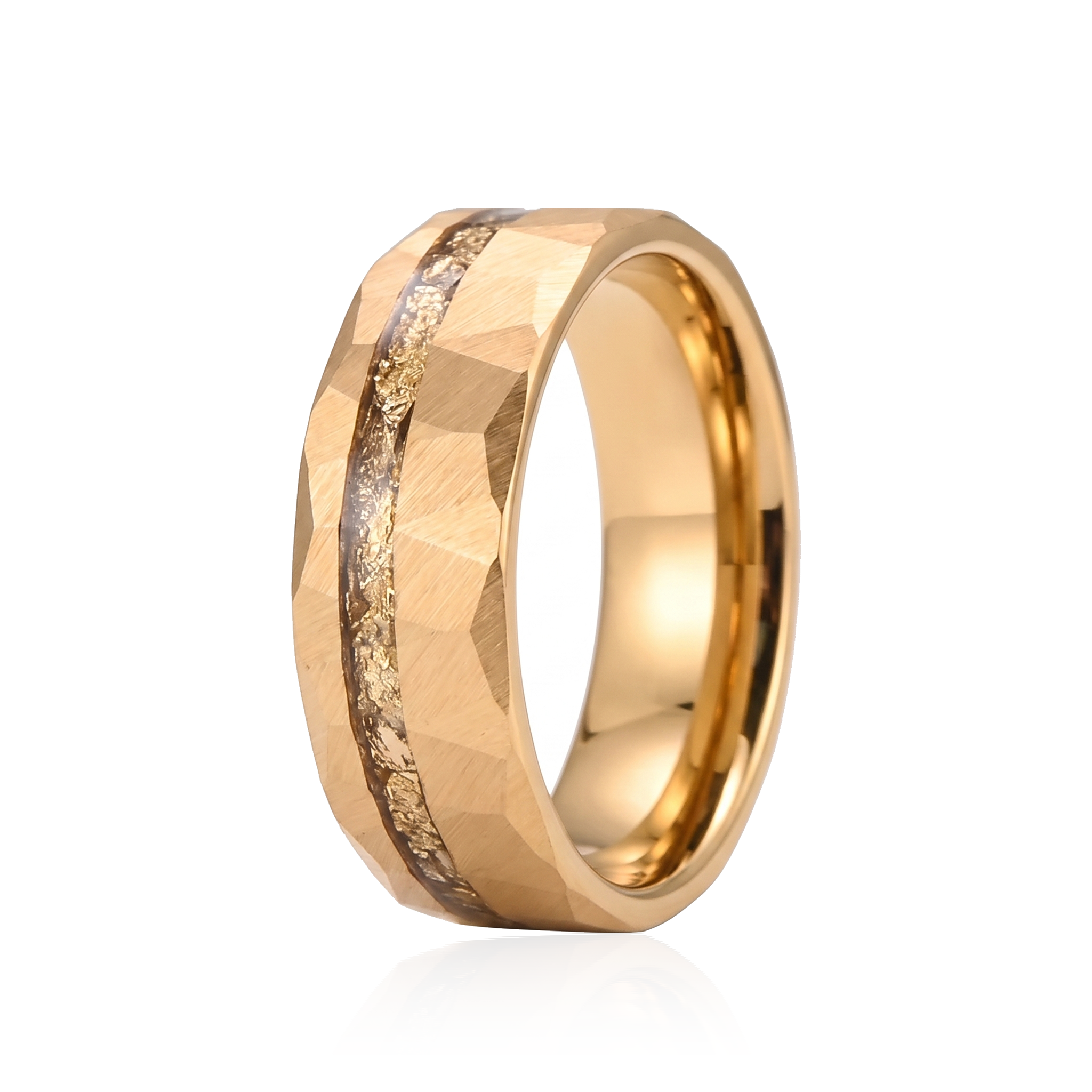 Golden Facet Ridge Ring