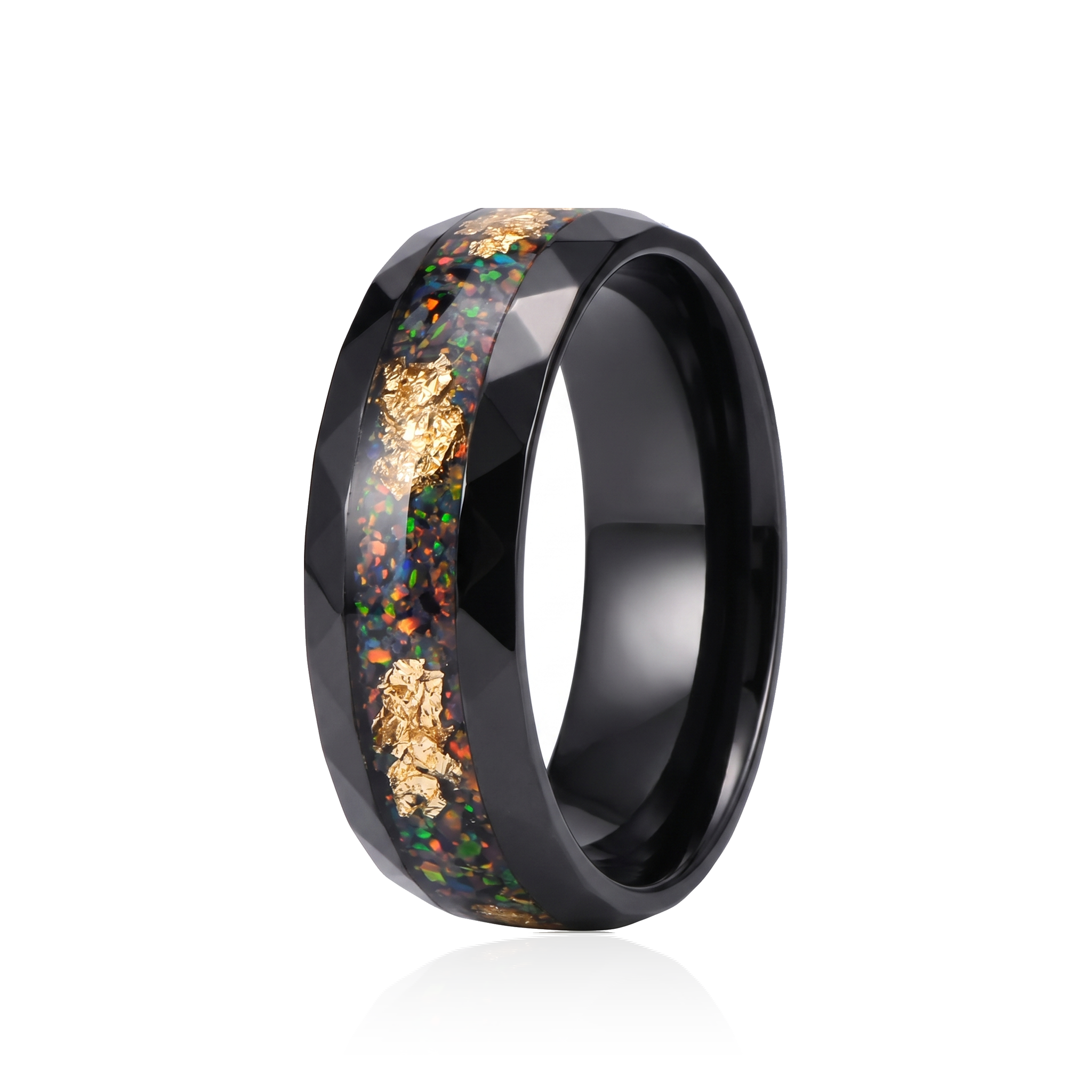Inferno Opal Gold Vein Ring