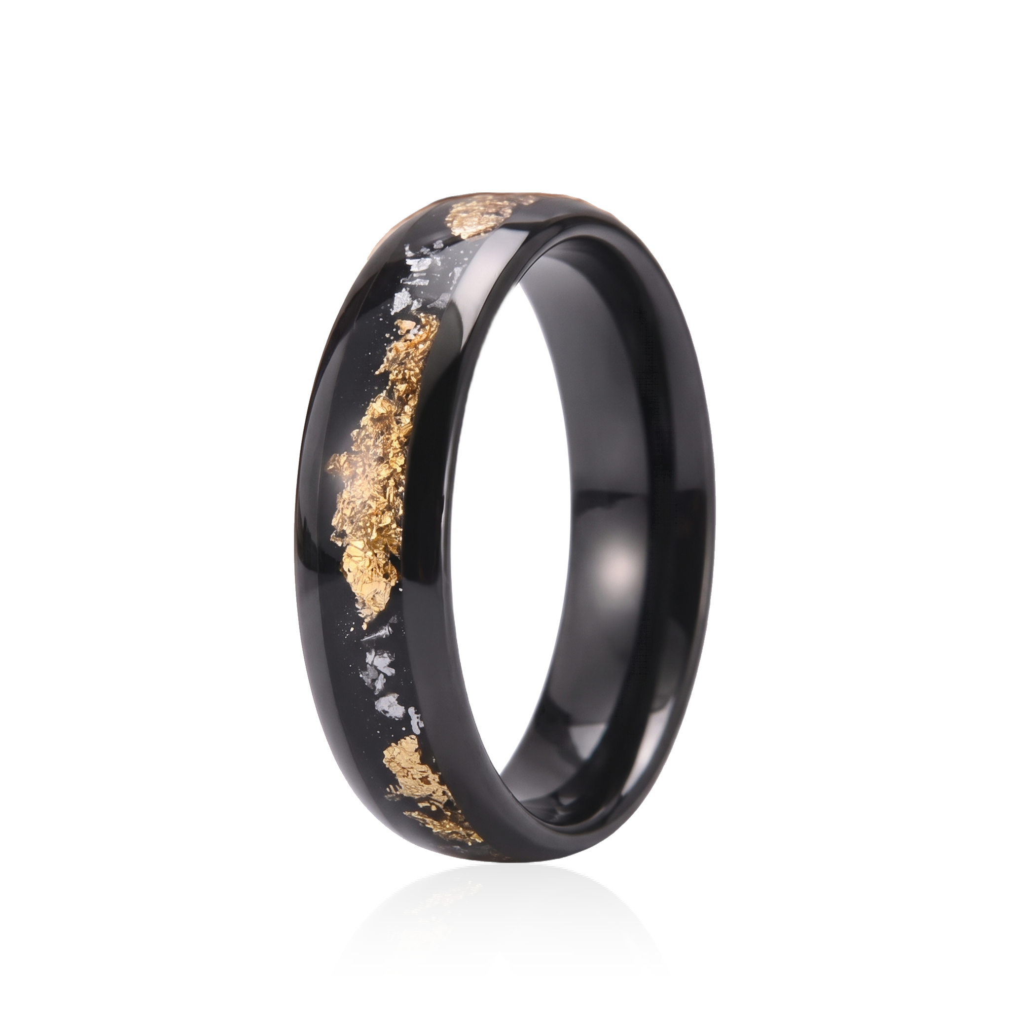 Obsidian Gold Vein Ring
