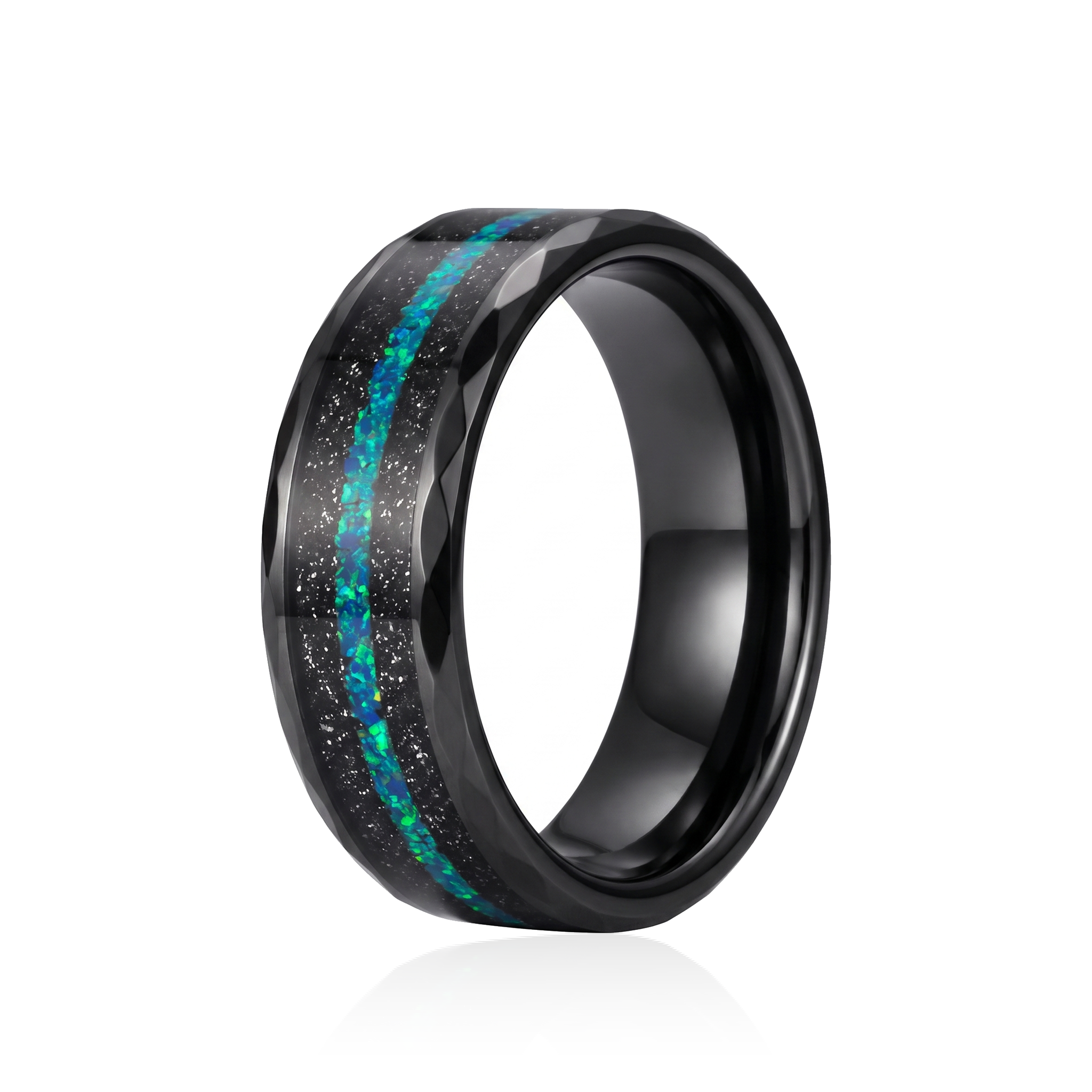 Stellar Emerald Facet Ring